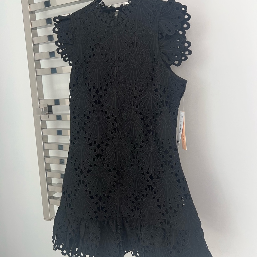 Aqua Black Cut-Out Mini Dress